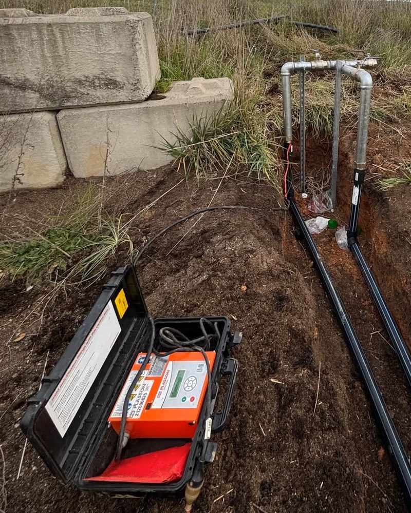 Poly Water Line In A Trench — Kerfoot Plumbing